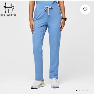 FIGS Yola High Waisted Skinny Scrub Pant Blue